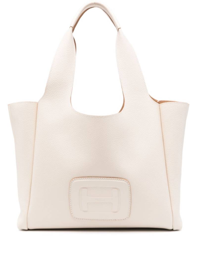 Hogan medium H-bag leather tote bag - Neutrals von Hogan