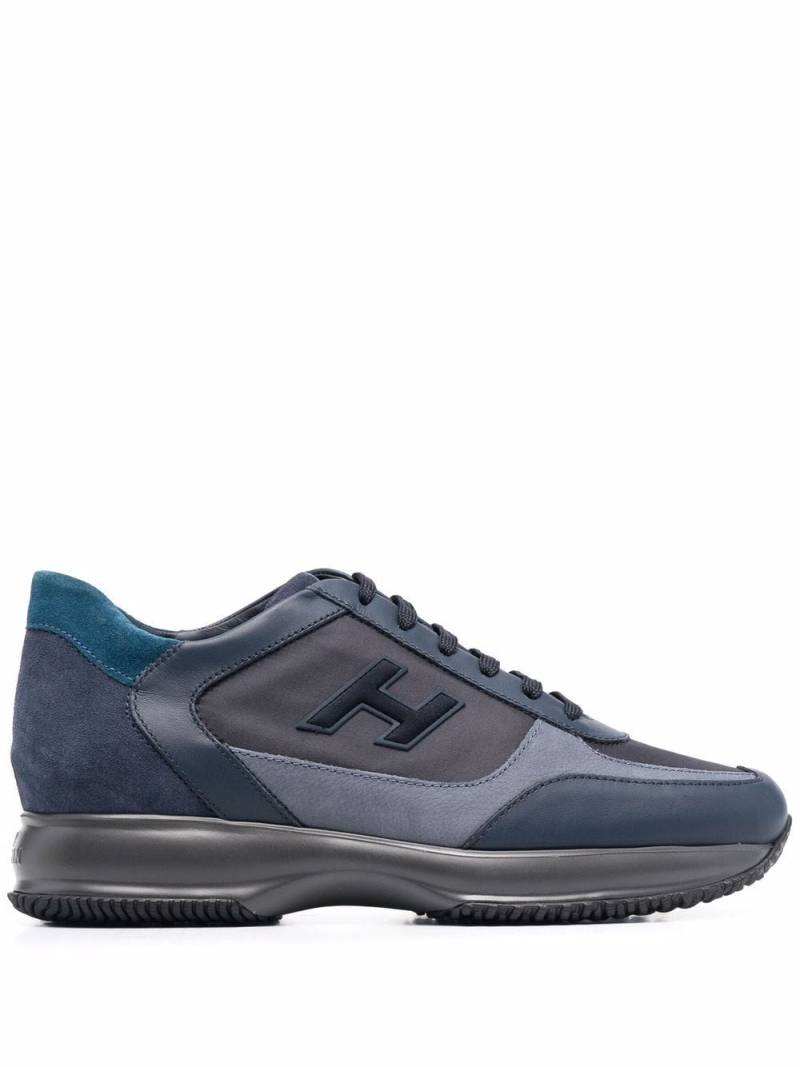 Hogan panelled suede-leather sneakers - Blue von Hogan