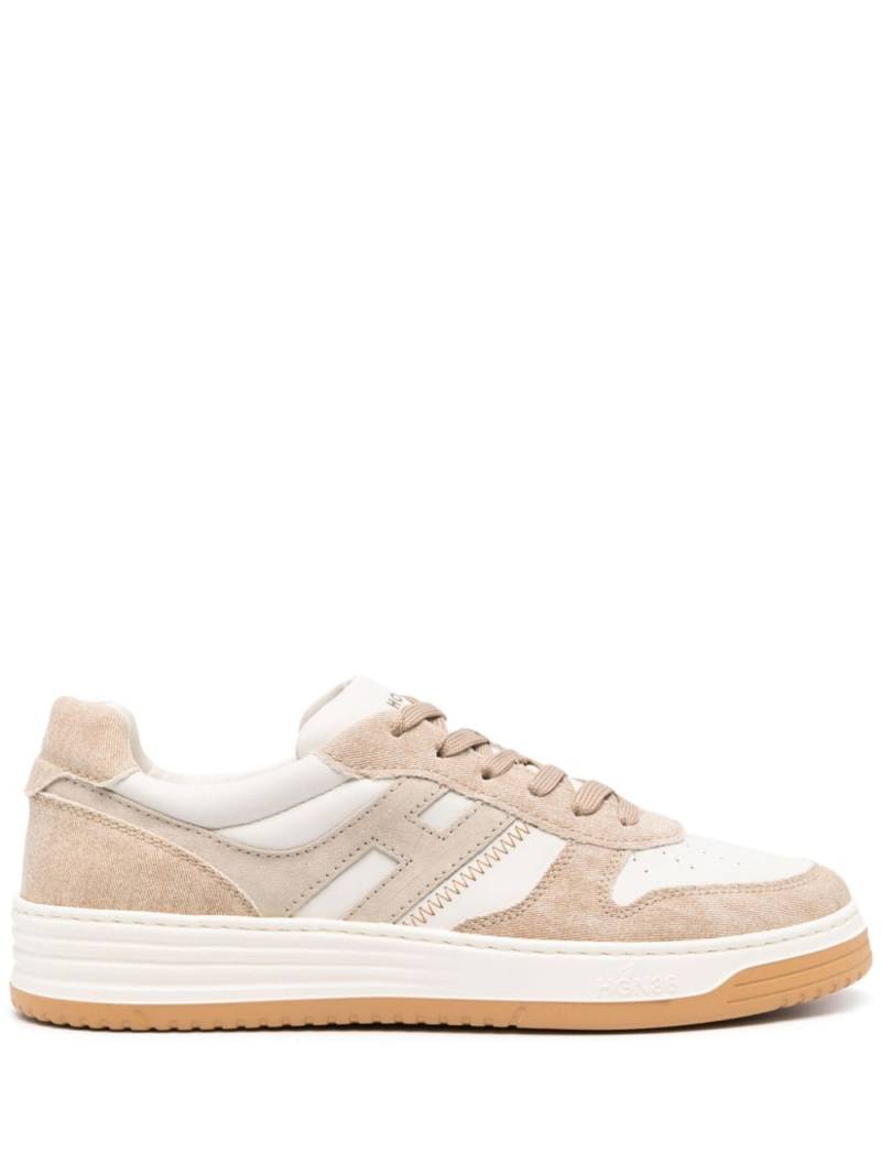 Hogan panelled suede sneakers - Neutrals von Hogan