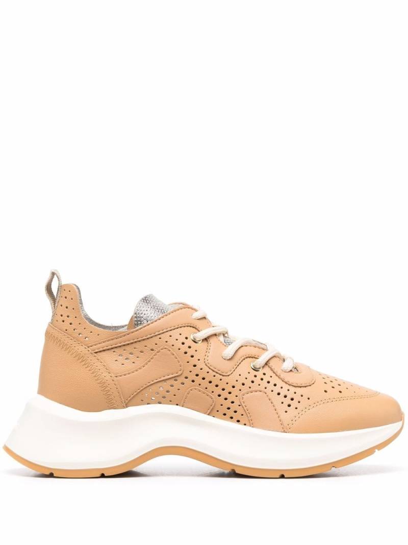 Hogan perforated-detail sneakers - Neutrals von Hogan