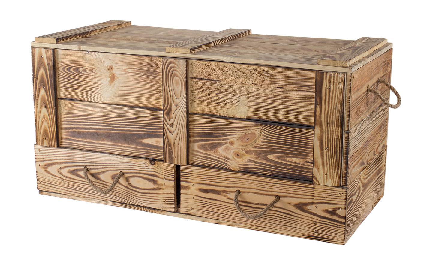 Holz Zollhaus Truhe »Vintage geflammt, 85 x 40 cm« Holz Zollhaus Truhe »Vintage geflammt, 85 x 40 cm« von Holz Zollhaus