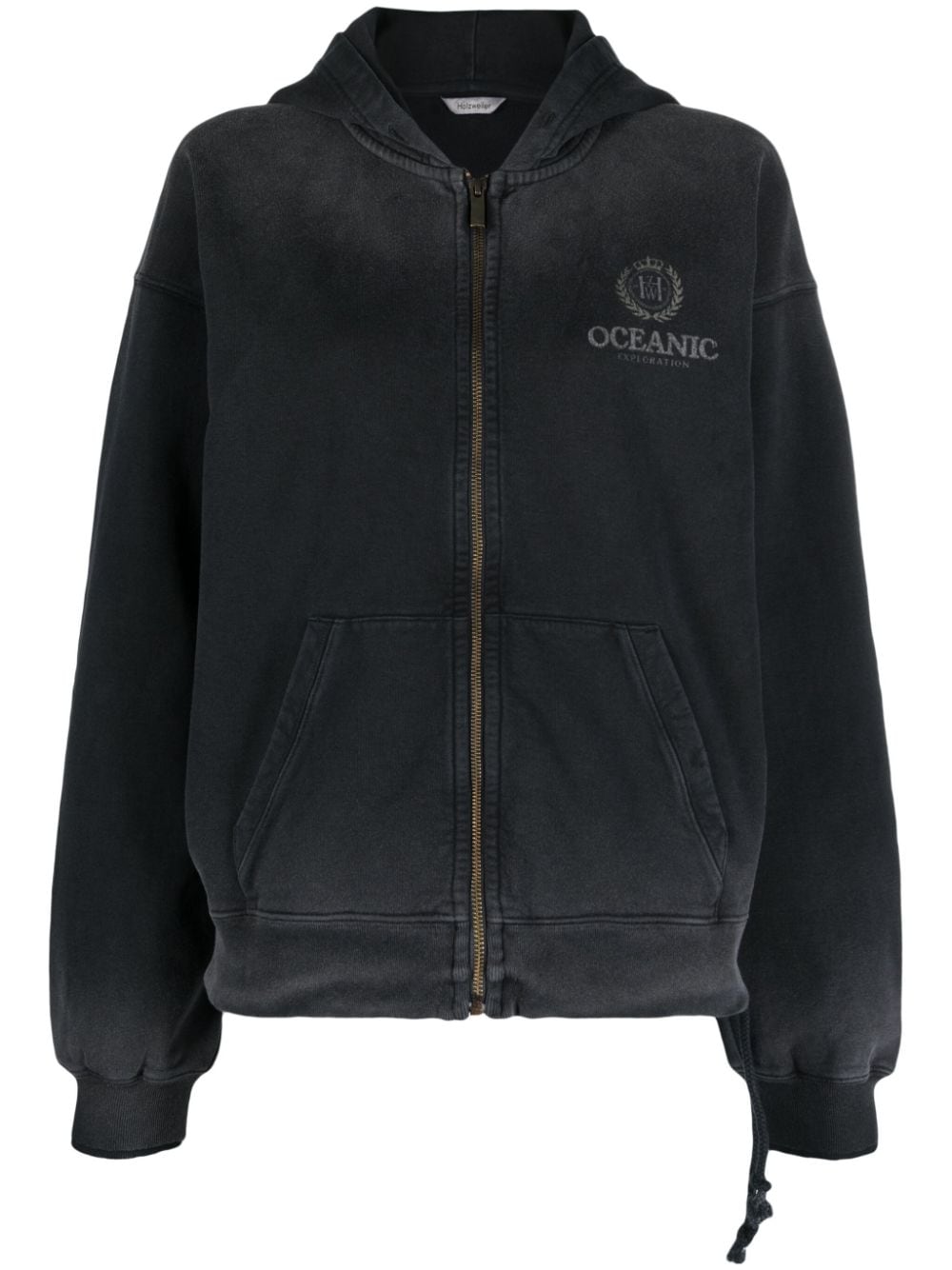 Holzweiler W.Omen Oceanic graphic-print zipped hoodie - Grey von Holzweiler