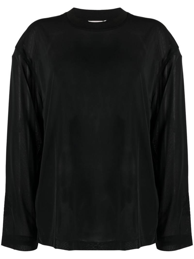 Holzweiler semi-sheer long-sleeve T-shirt - Black von Holzweiler