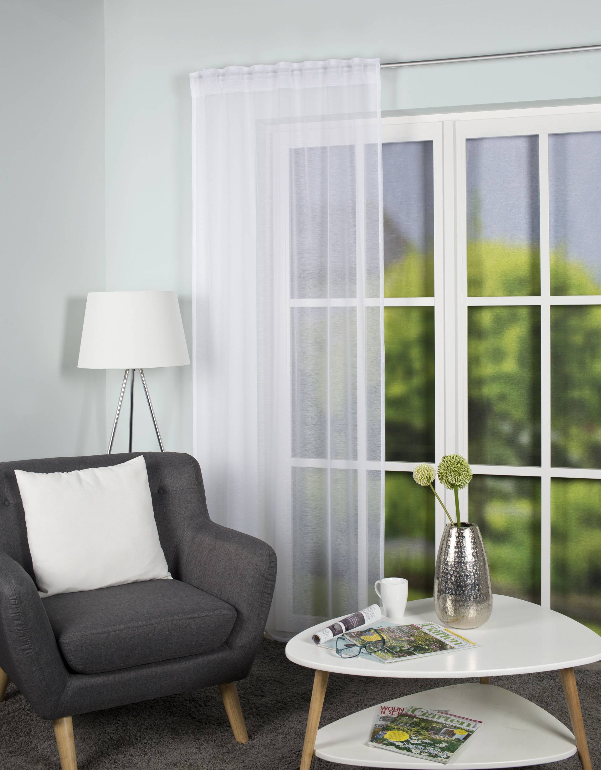 Home Basics Gardine »VINA«, (1 St.), halbtransparent Home Basics Gardine »VINA«, (1 St.), halbtransparent von Home Basics
