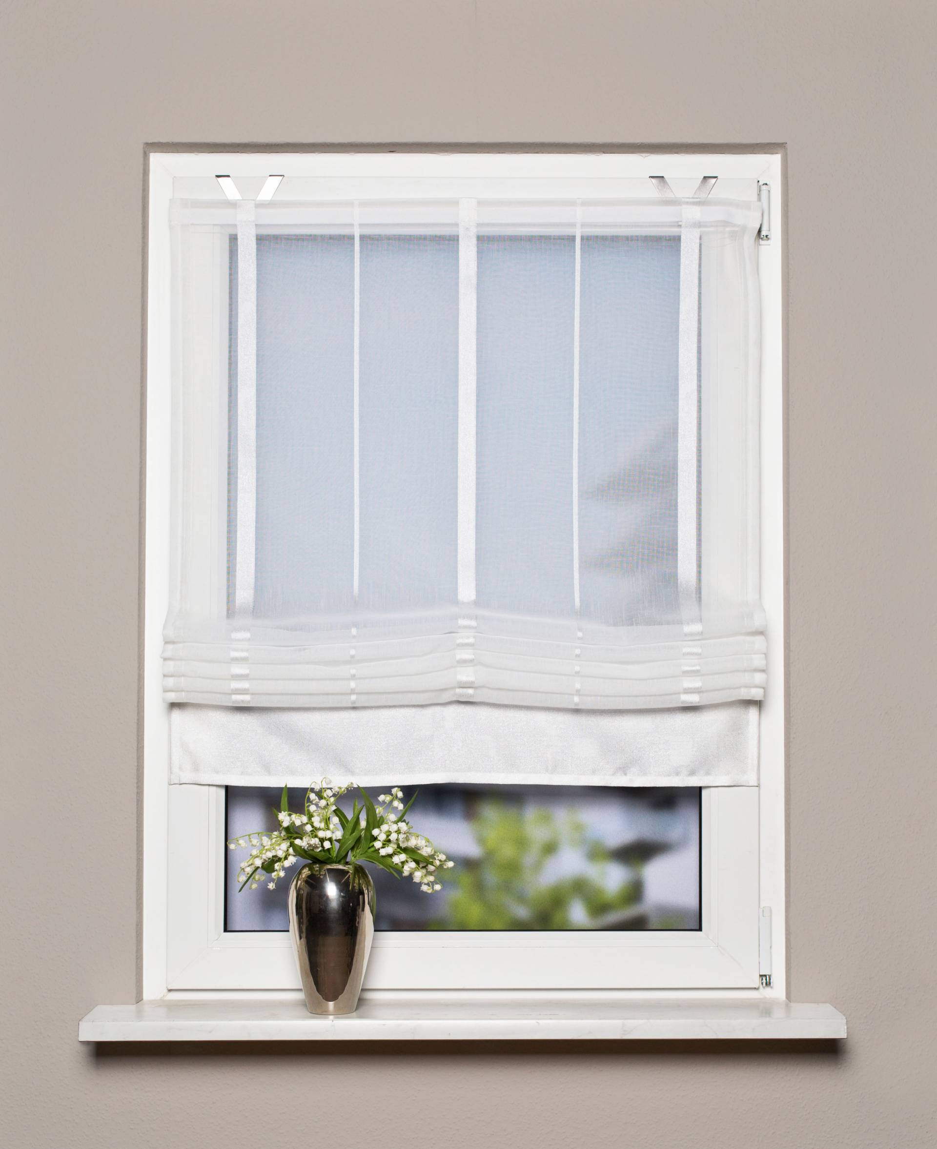 HOME WOHNIDEEN Raffrollo »ELIS«, mit Klettschiene, halbtransparent HOME WOHNIDEEN Raffrollo »ELIS«, mit Klettschiene, halbtransparent von Home Wohnideen