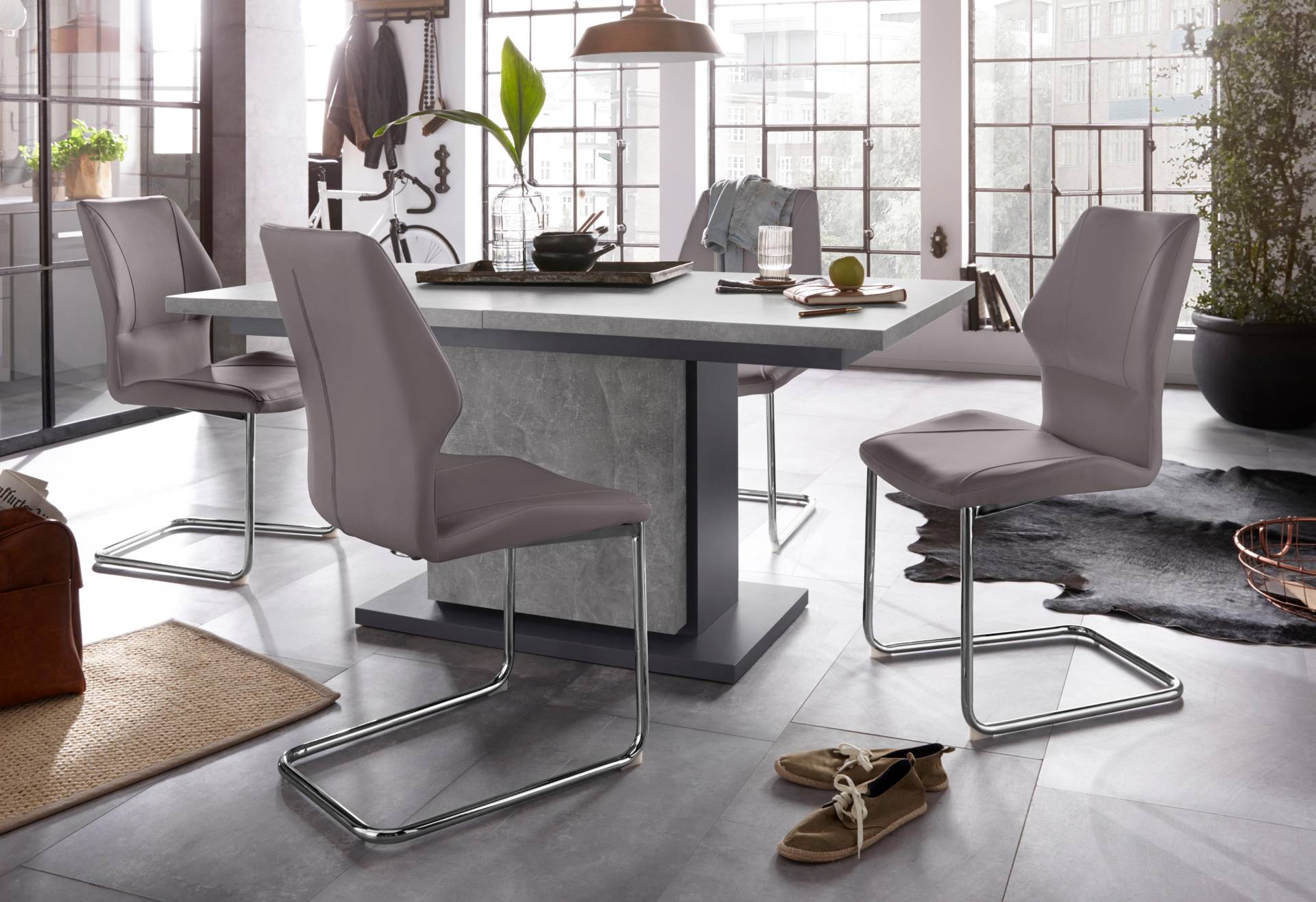 Homexperts Essgruppe »Bärbel/Amelie«, Breite 140 cm mit Auszug und 4 Stühle Homexperts Essgruppe »Bärbel/Amelie«, Breite 140 cm mit Auszug und 4 Stühle von Homexperts
