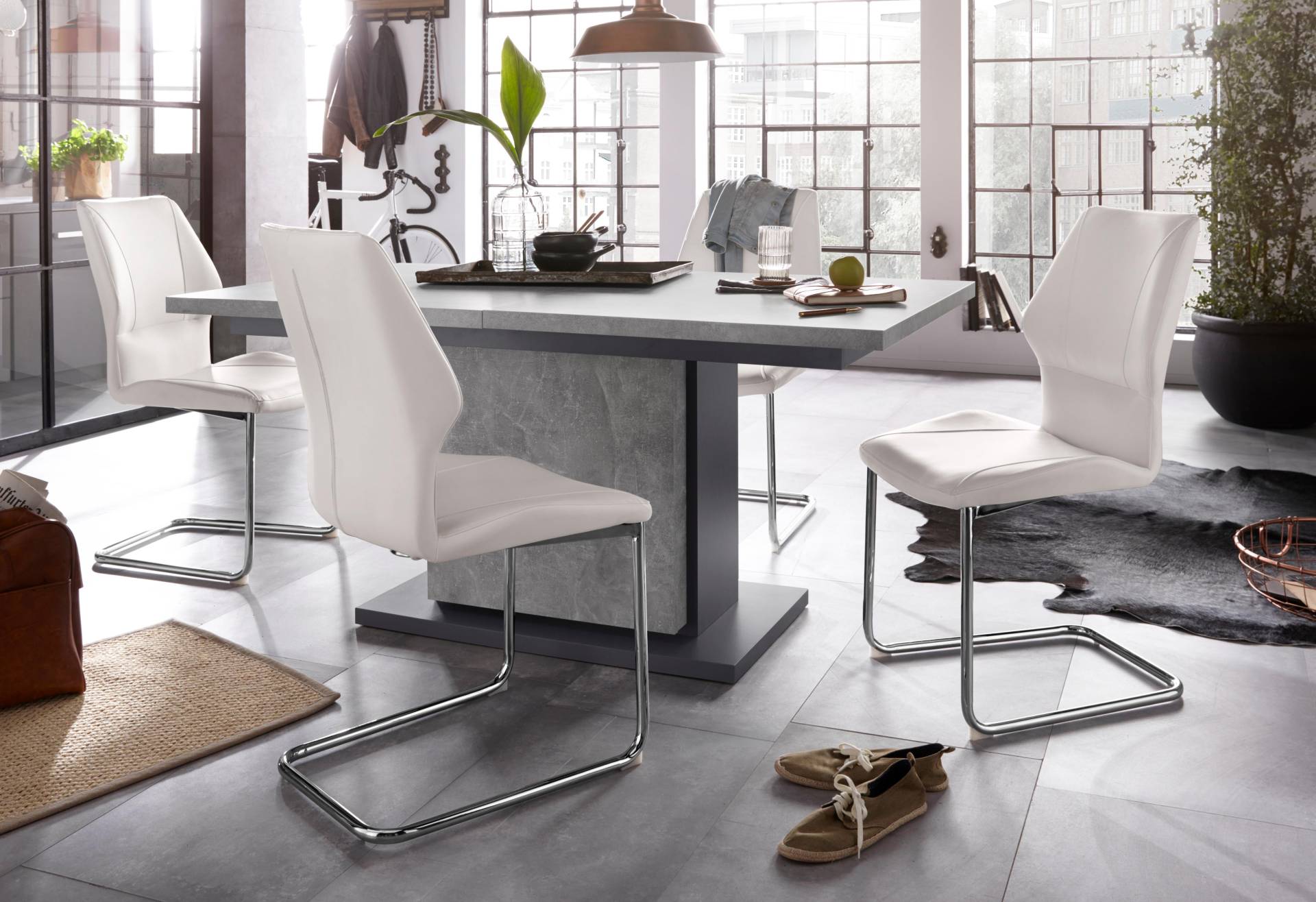 Homexperts Essgruppe »Bärbel/Amelie«, Breite 160 cm mit Auszug und 4 Stühle Homexperts Essgruppe »Bärbel/Amelie«, Breite 160 cm mit Auszug und 4 Stühle von Homexperts