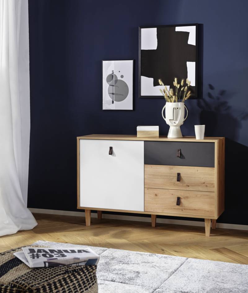 Homexperts Sideboard »Bristol«, Breite 120 cm oder 180 cm, mit massiven Eichefüssen von Homexperts