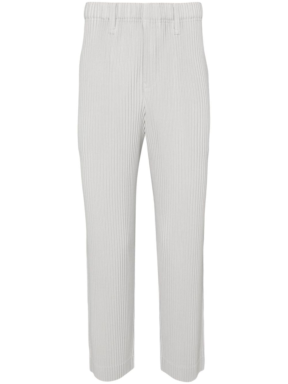 Homme Plissé Issey Miyake Basic tapered plissé trousers - Grey von Homme Plissé Issey Miyake