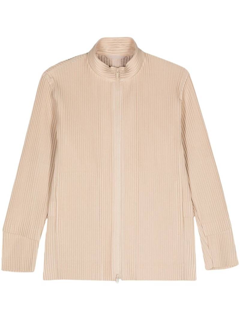 Homme Plissé Issey Miyake Cargo plissé-effect jacket - Neutrals von Homme Plissé Issey Miyake