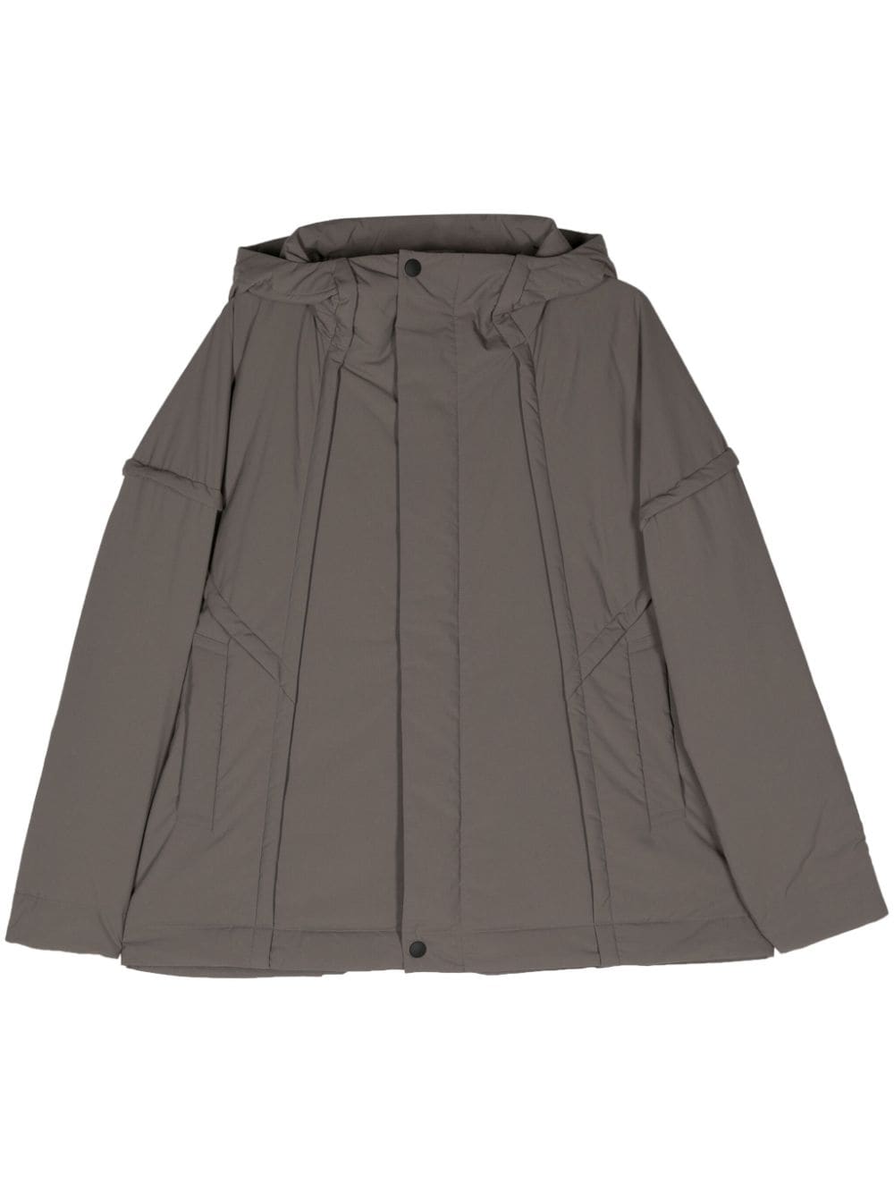 Homme Plissé Issey Miyake Frame panelled hooded jacket - Grey von Homme Plissé Issey Miyake