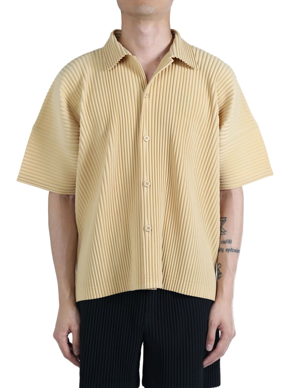 Homme Plissé Issey Miyake MC July shirt - Neutrals von Homme Plissé Issey Miyake