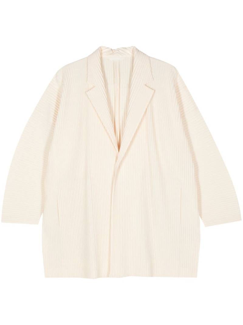 Homme Plissé Issey Miyake MC June plissé blazer - Neutrals von Homme Plissé Issey Miyake