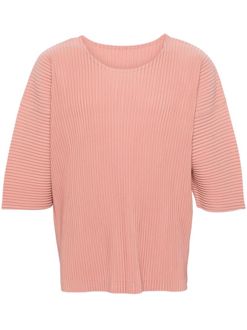 Homme Plissé Issey Miyake MC March plissé T-shirt - Pink von Homme Plissé Issey Miyake