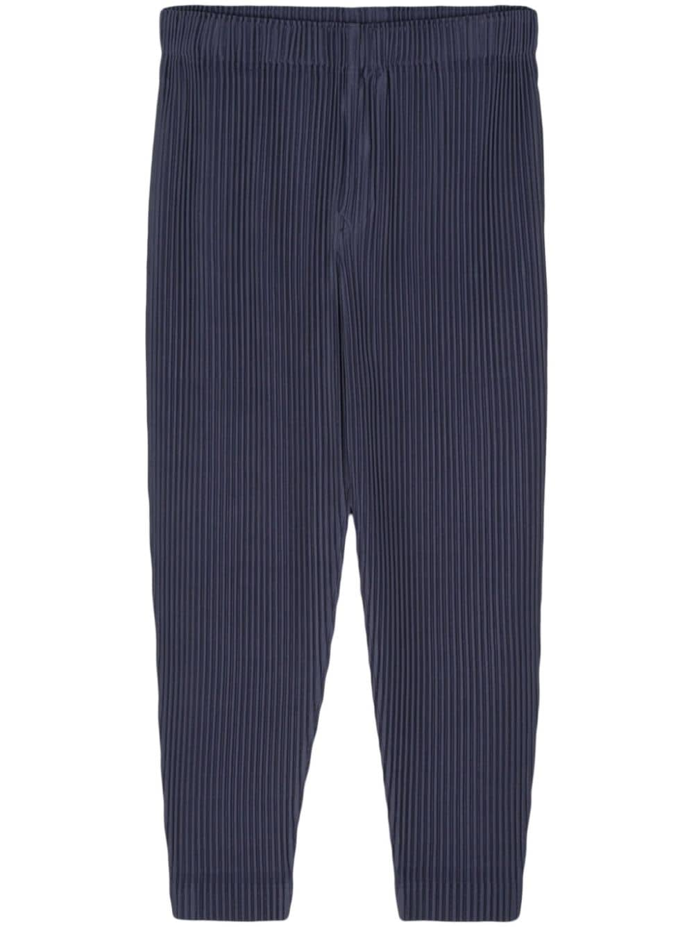 Homme Plissé Issey Miyake Mc February pleated trousers - Blue von Homme Plissé Issey Miyake