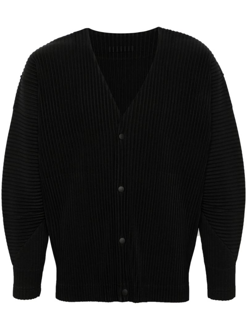 Homme Plissé Issey Miyake Mc March plissé cardigan - Black von Homme Plissé Issey Miyake