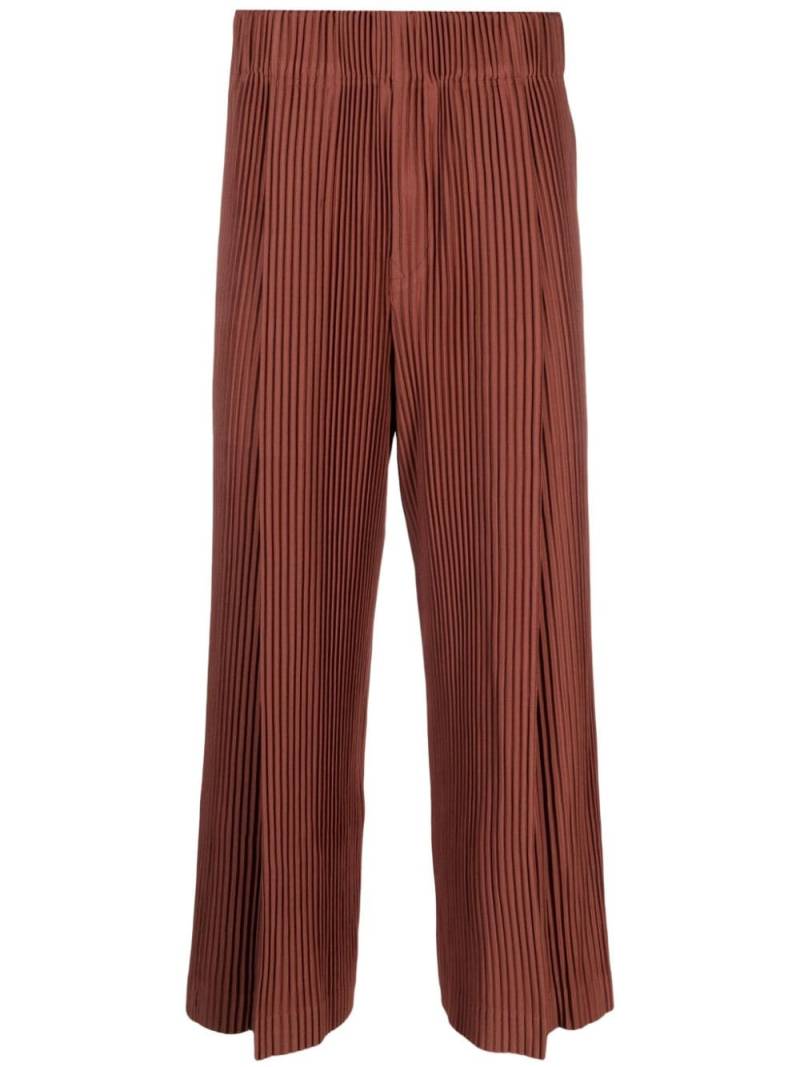 Homme Plissé Issey Miyake Mc October pleated trousers - Brown von Homme Plissé Issey Miyake