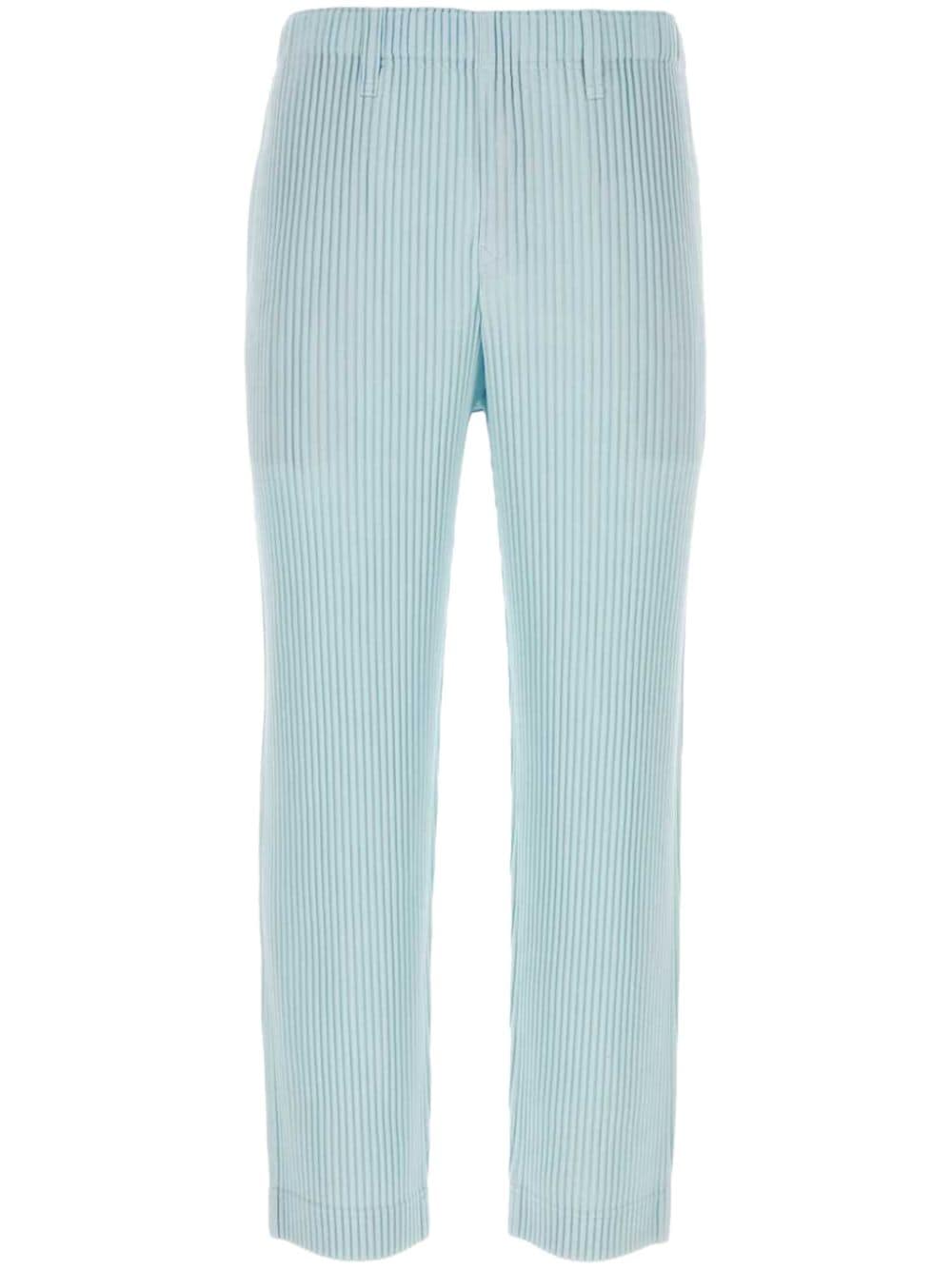 Homme Plissé Issey Miyake Pleats 2 mid-rise tailored trousers - Blue von Homme Plissé Issey Miyake