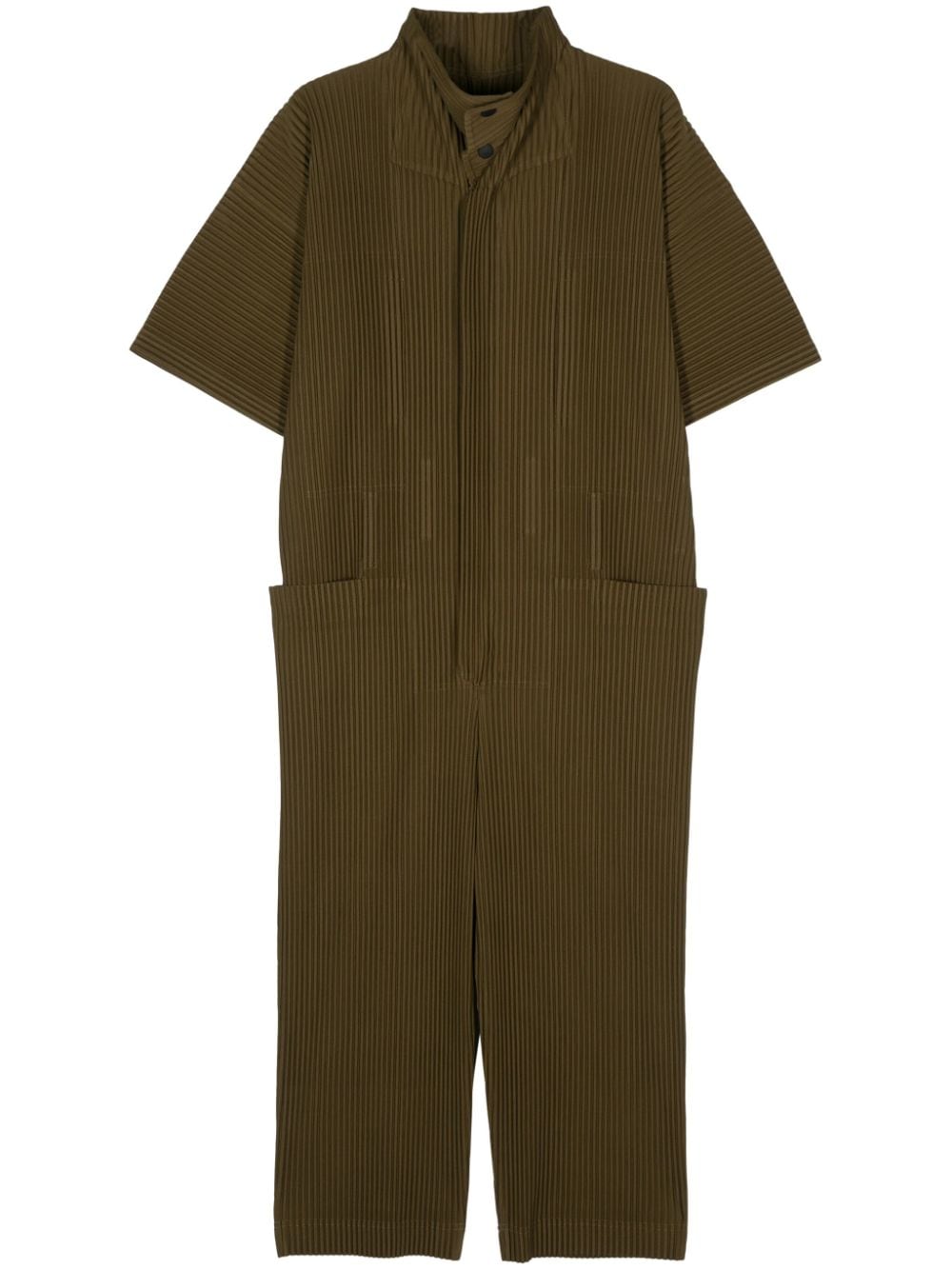 Homme Plissé Issey Miyake Pleats Bottoms zip-up jumpsuit - Green von Homme Plissé Issey Miyake