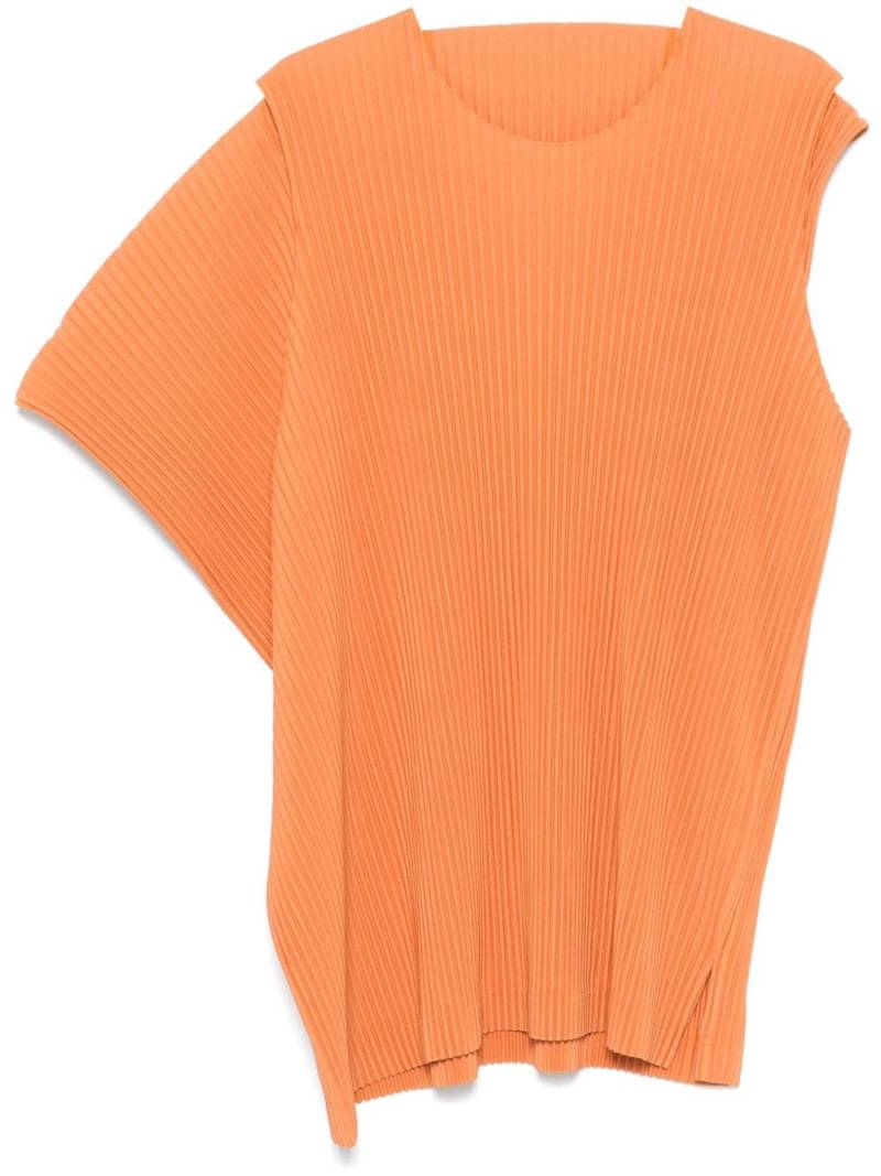 Homme Plissé Issey Miyake draped-panel vest - Orange von Homme Plissé Issey Miyake