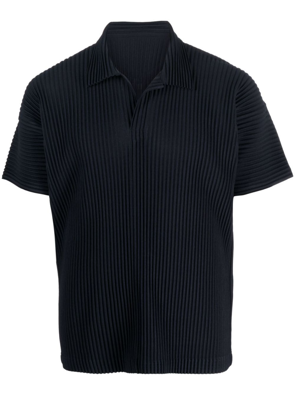 Homme Plissé Issey Miyake fully-pleated polo shirt - Blue von Homme Plissé Issey Miyake