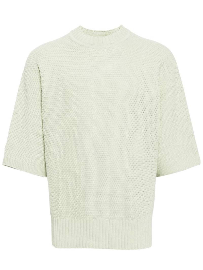 Homme Plissé Issey Miyake mock-neck chunky-knit T-shirt - Green von Homme Plissé Issey Miyake