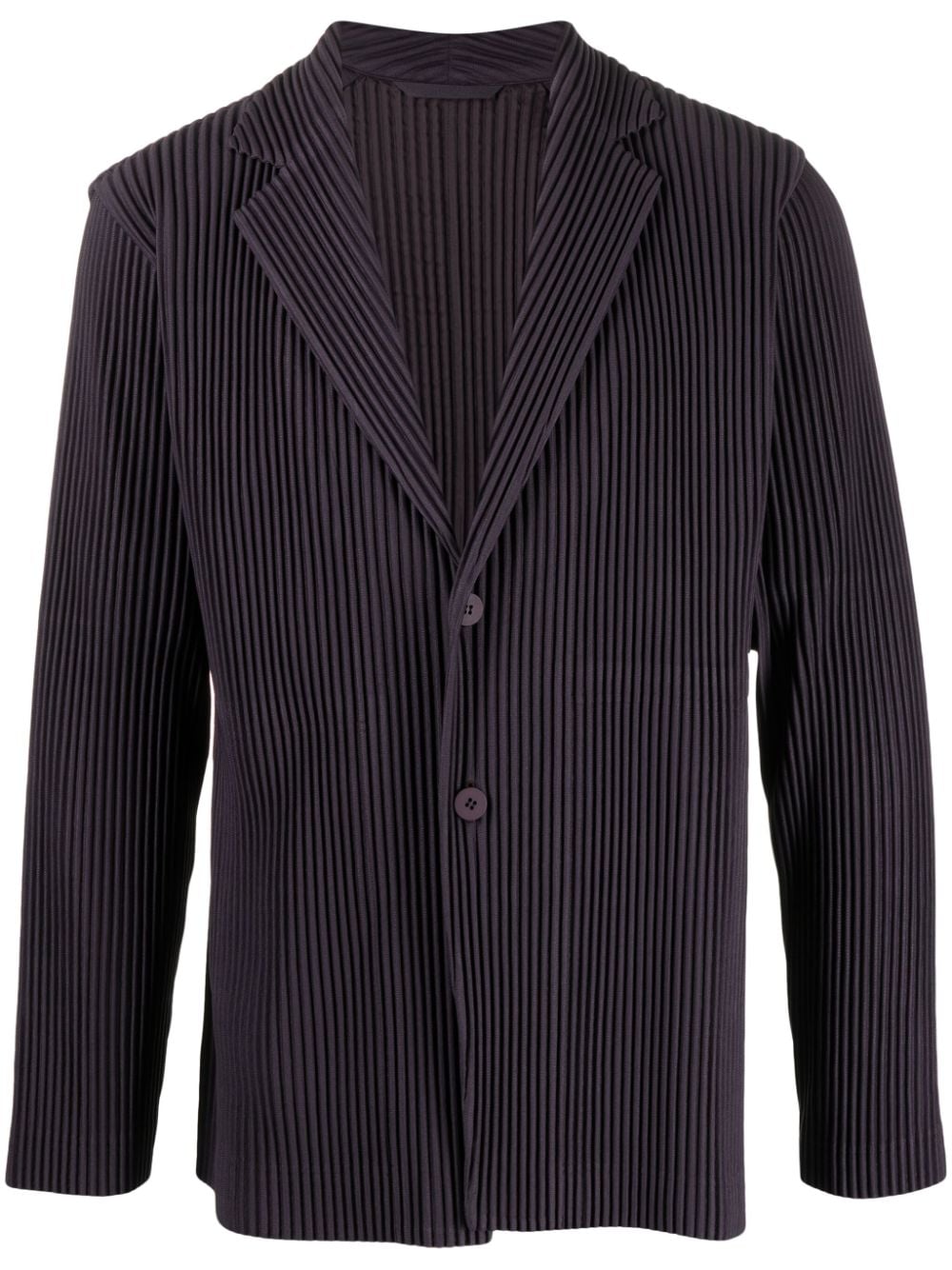 Homme Plissé Issey Miyake notched-lapels pleated blazer - Purple von Homme Plissé Issey Miyake