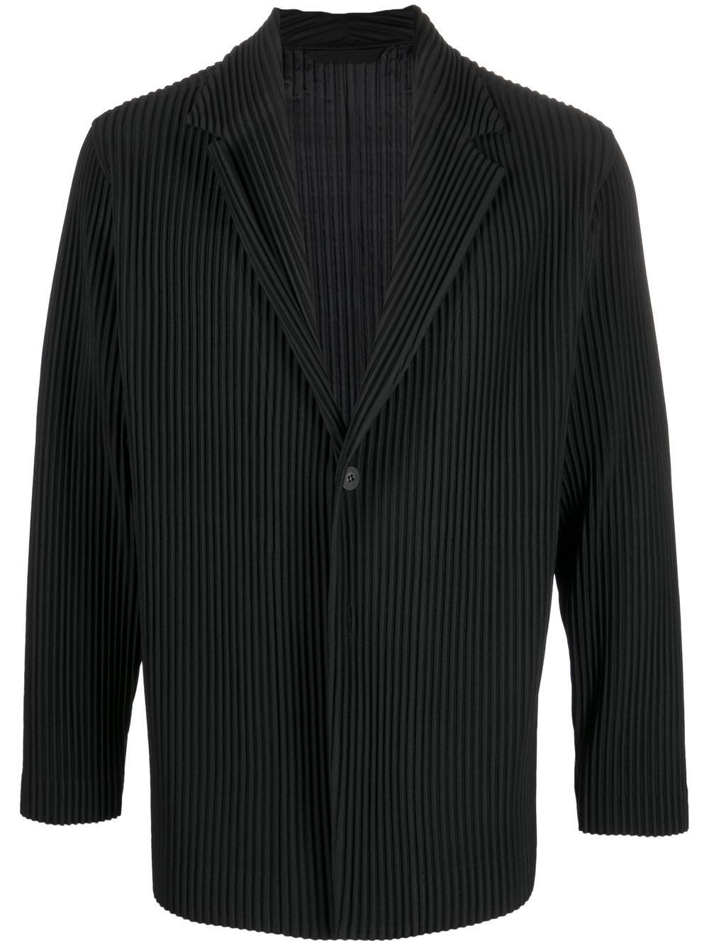 Homme Plissé Issey Miyake pleated-design jacket - Black von Homme Plissé Issey Miyake