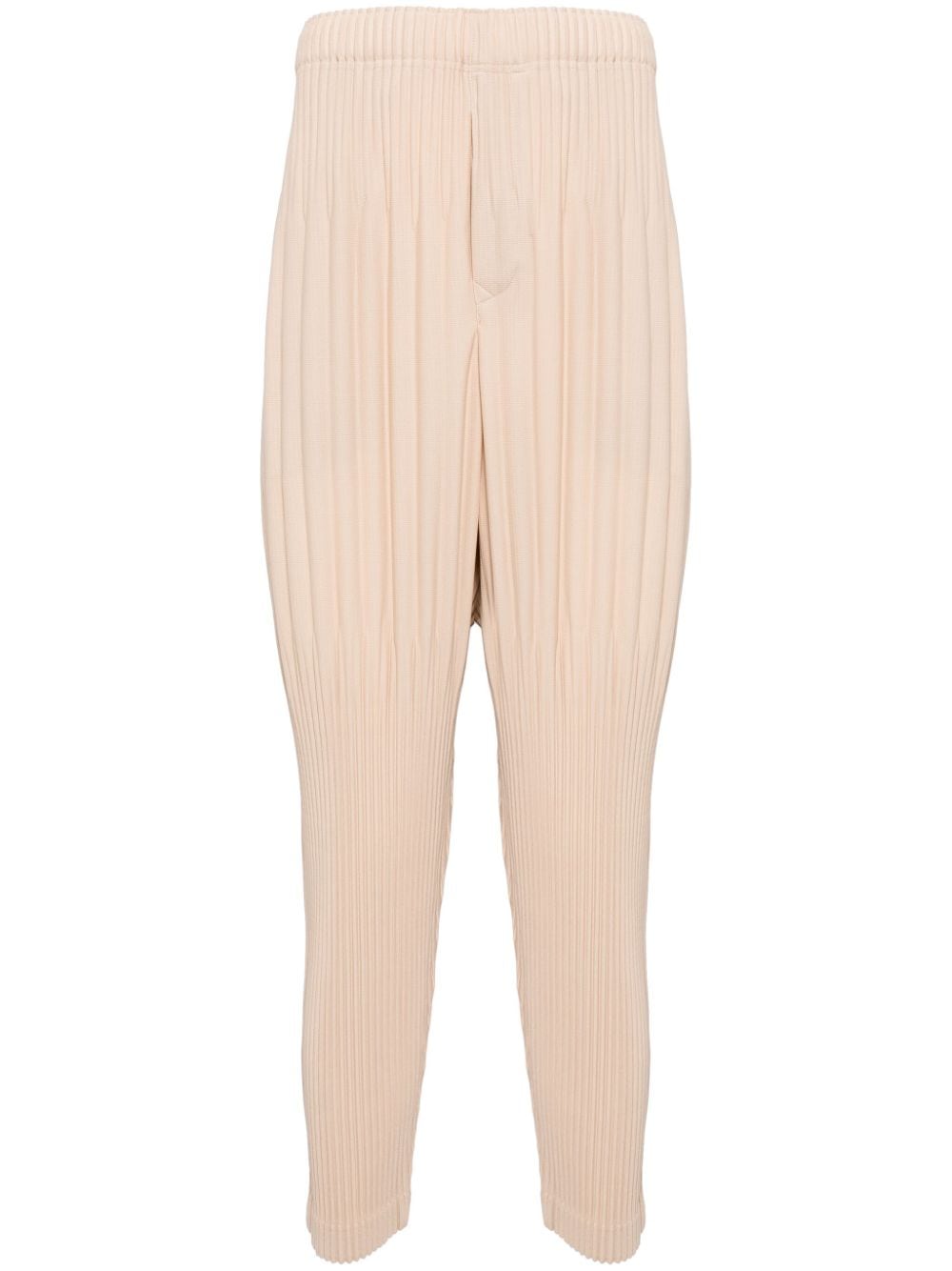 Homme Plissé Issey Miyake pleated regular trousers - Neutrals von Homme Plissé Issey Miyake