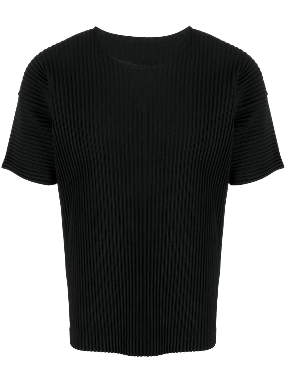 Homme Plissé Issey Miyake pleated short-sleeve T-shirt - Black von Homme Plissé Issey Miyake