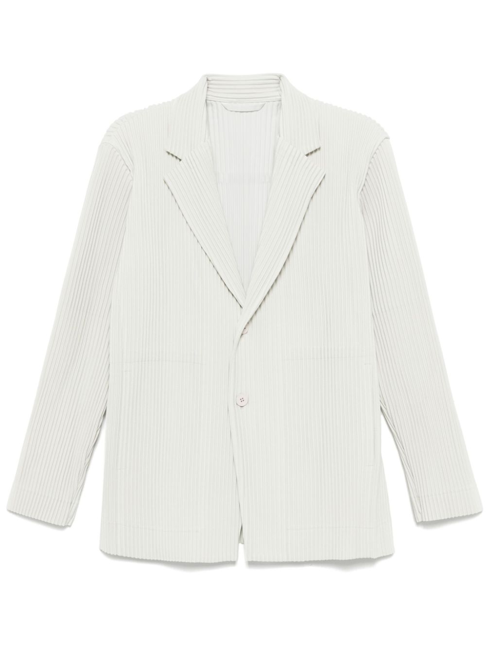 Homme Plissé Issey Miyake pleated single-breasted blazer - Neutrals von Homme Plissé Issey Miyake