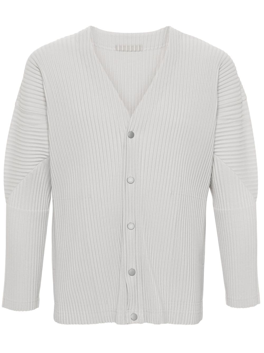 Homme Plissé Issey Miyake plissé-effect cardigan - Grey von Homme Plissé Issey Miyake