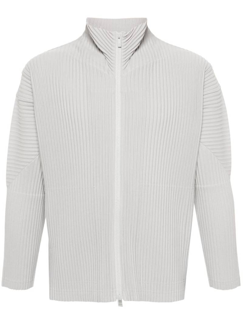 Homme Plissé Issey Miyake plissé-effect jacket - Grey von Homme Plissé Issey Miyake