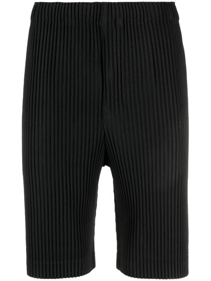 Homme Plissé Issey Miyake plissé straight-leg shorts - Black von Homme Plissé Issey Miyake