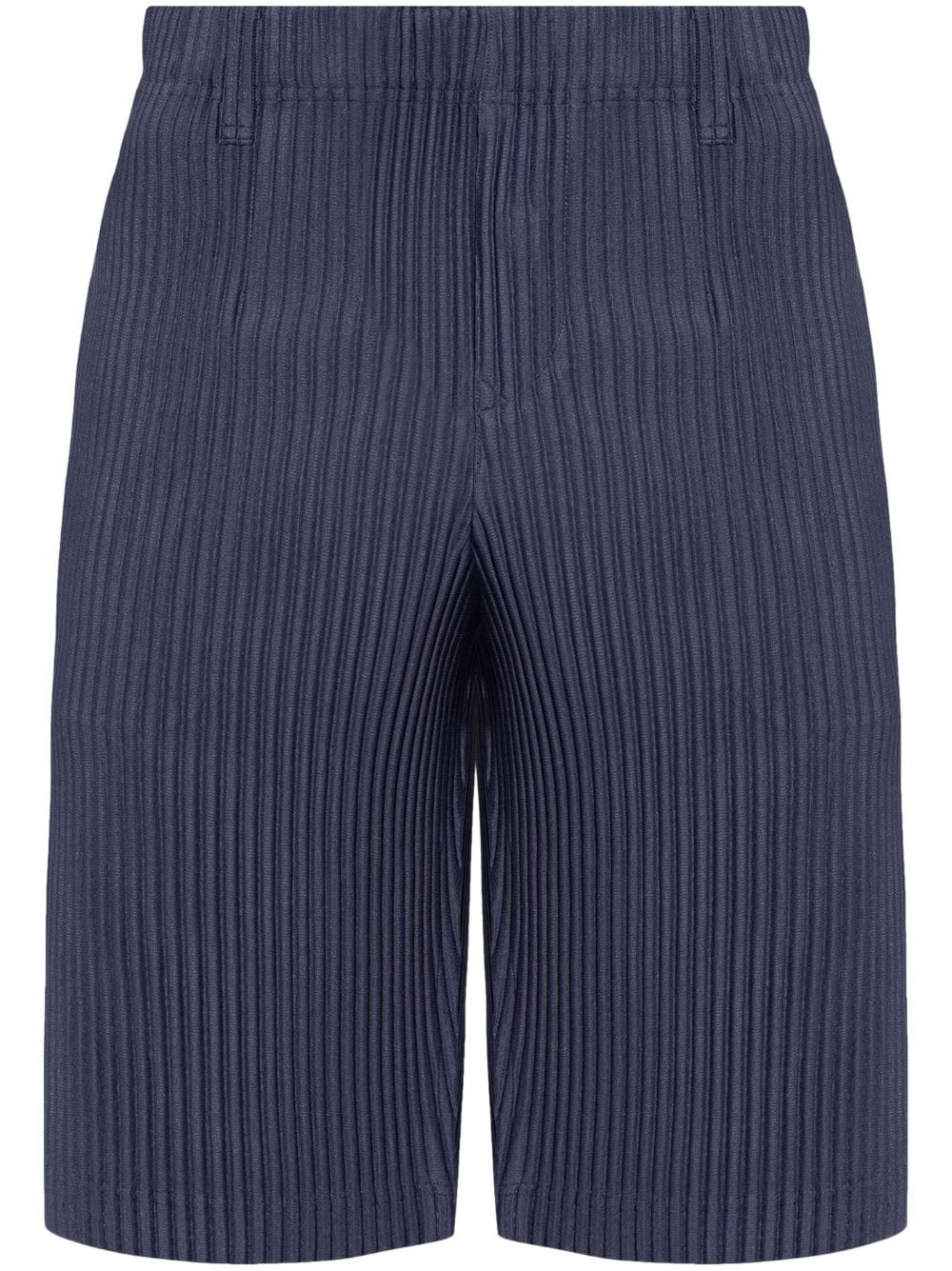 Homme Plissé Issey Miyake plissé tailored shorts - Blue von Homme Plissé Issey Miyake