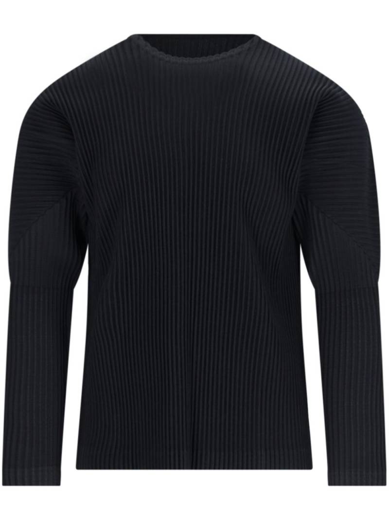 Homme Plissé Issey Miyake ribbed long sleeves - Black von Homme Plissé Issey Miyake