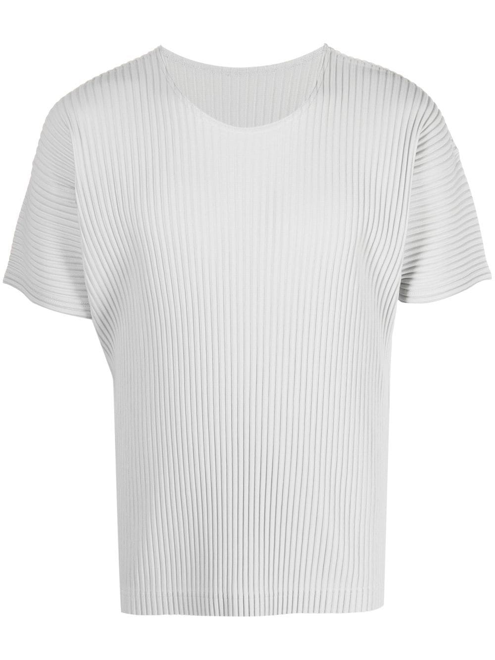 Homme Plissé Issey Miyake ribbed short-sleeve T-shirt - Grey von Homme Plissé Issey Miyake