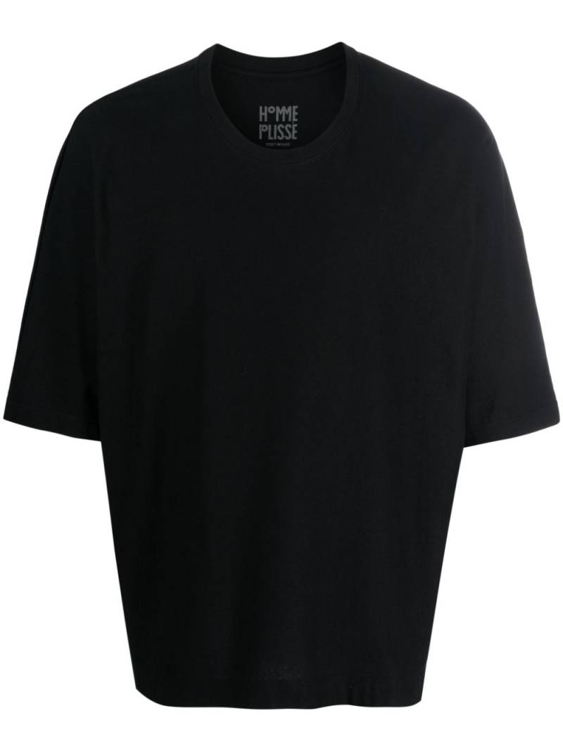 Homme Plissé Issey Miyake short-sleeve cotton T-shirt - Black von Homme Plissé Issey Miyake