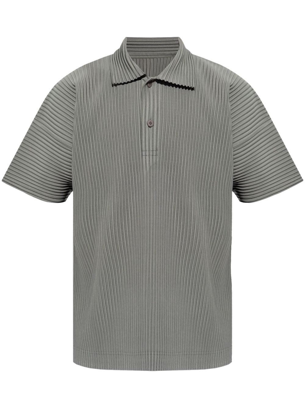 Homme Plissé Issey Miyake short-sleeve plissé polo shirt - Grey von Homme Plissé Issey Miyake