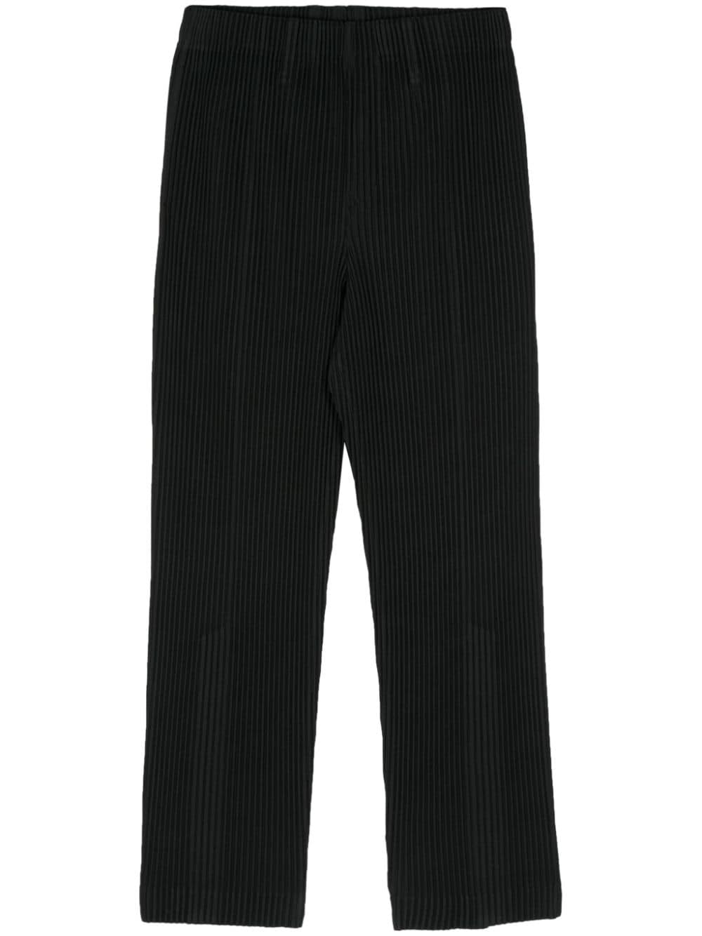 Homme Plissé Issey Miyake straight-leg pleated trousers - Black von Homme Plissé Issey Miyake