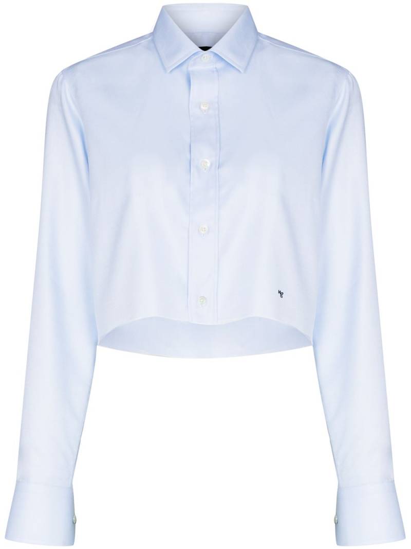 HommeGirls long-sleeve cropped shirt - Blue von HommeGirls