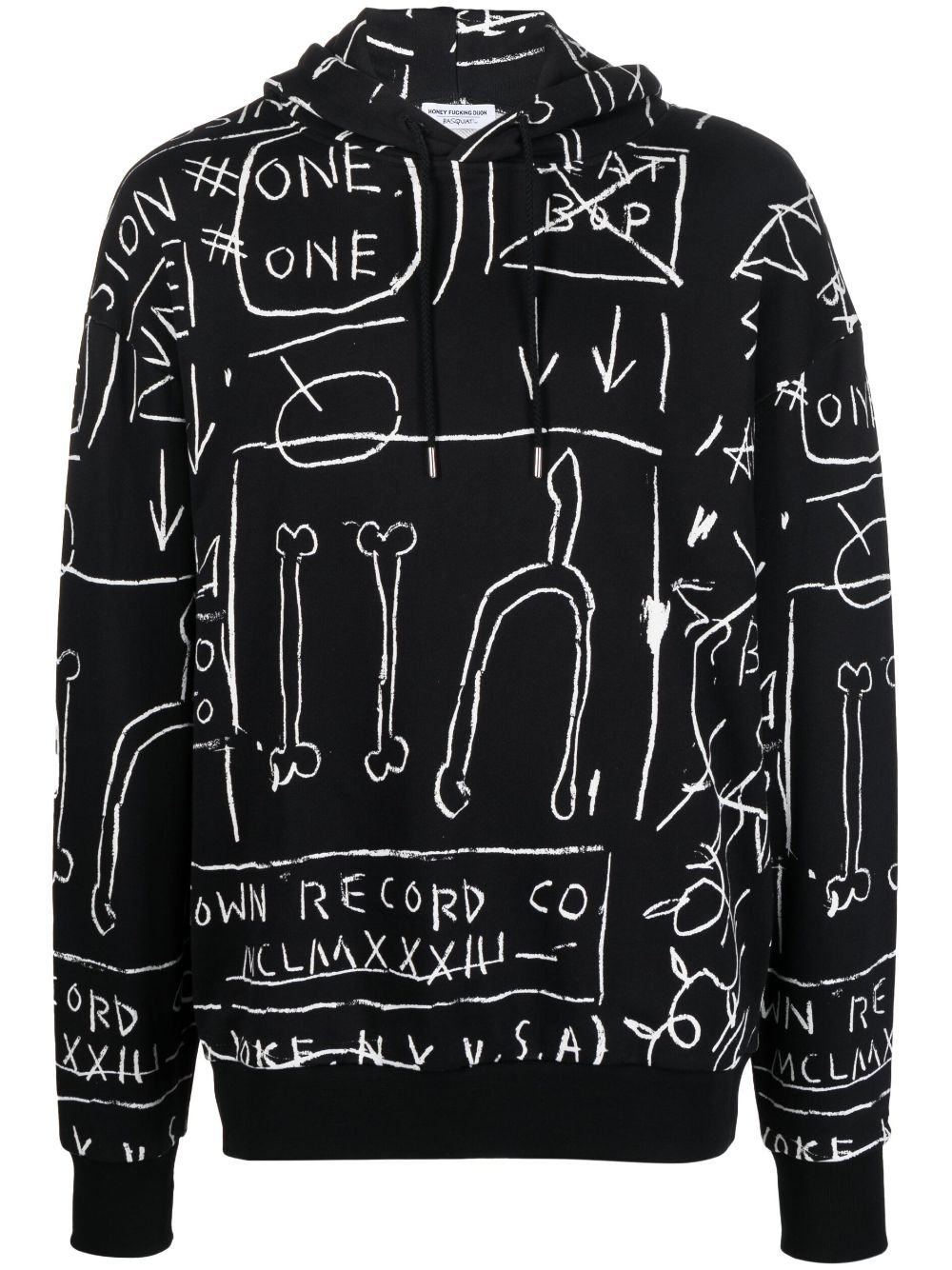 Honey Fucking Dijon graphic-print cotton hoodie - Black von Honey Fucking Dijon