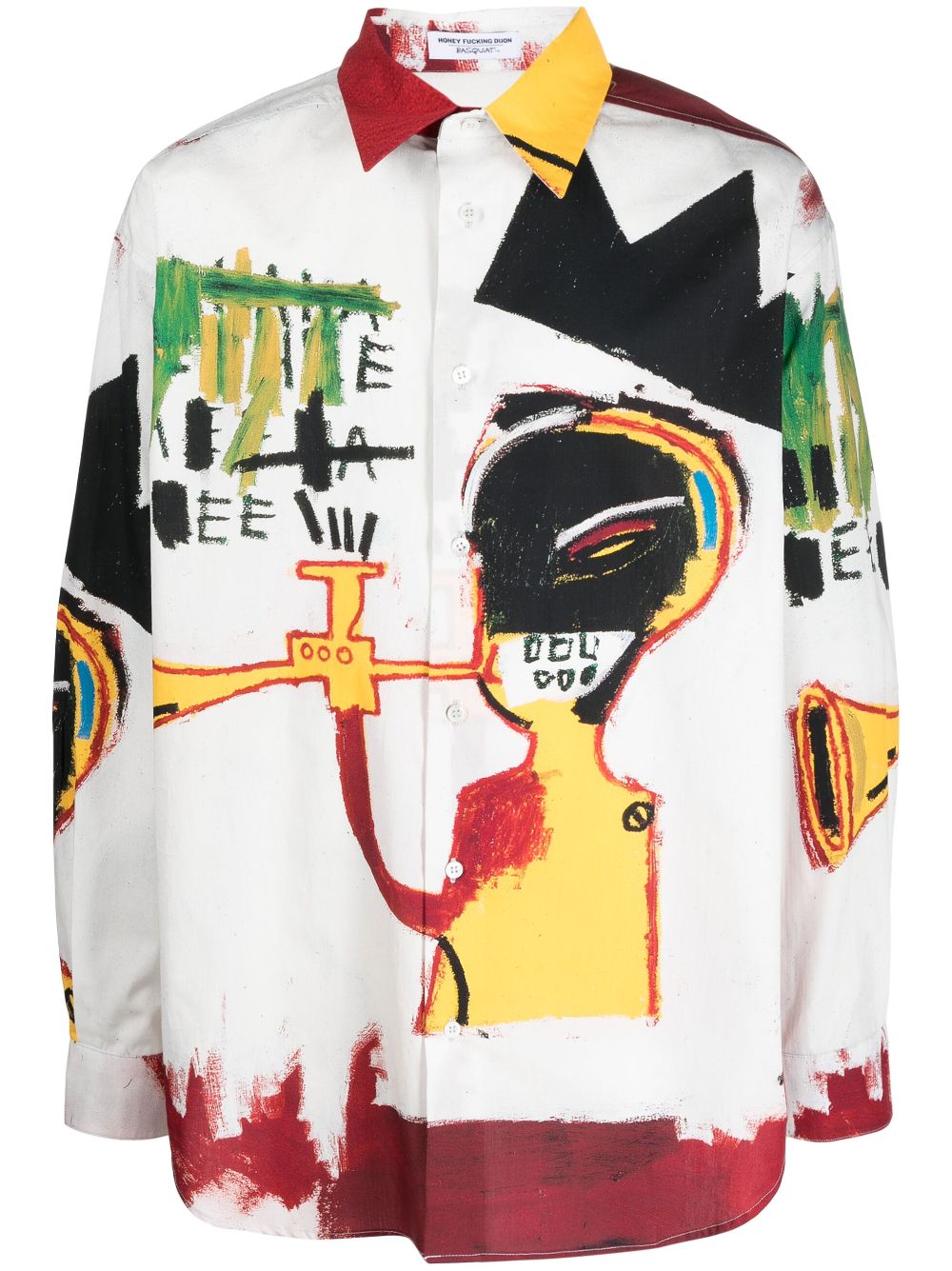 Honey Fucking Dijon illustration-print cotton shirt - White von Honey Fucking Dijon