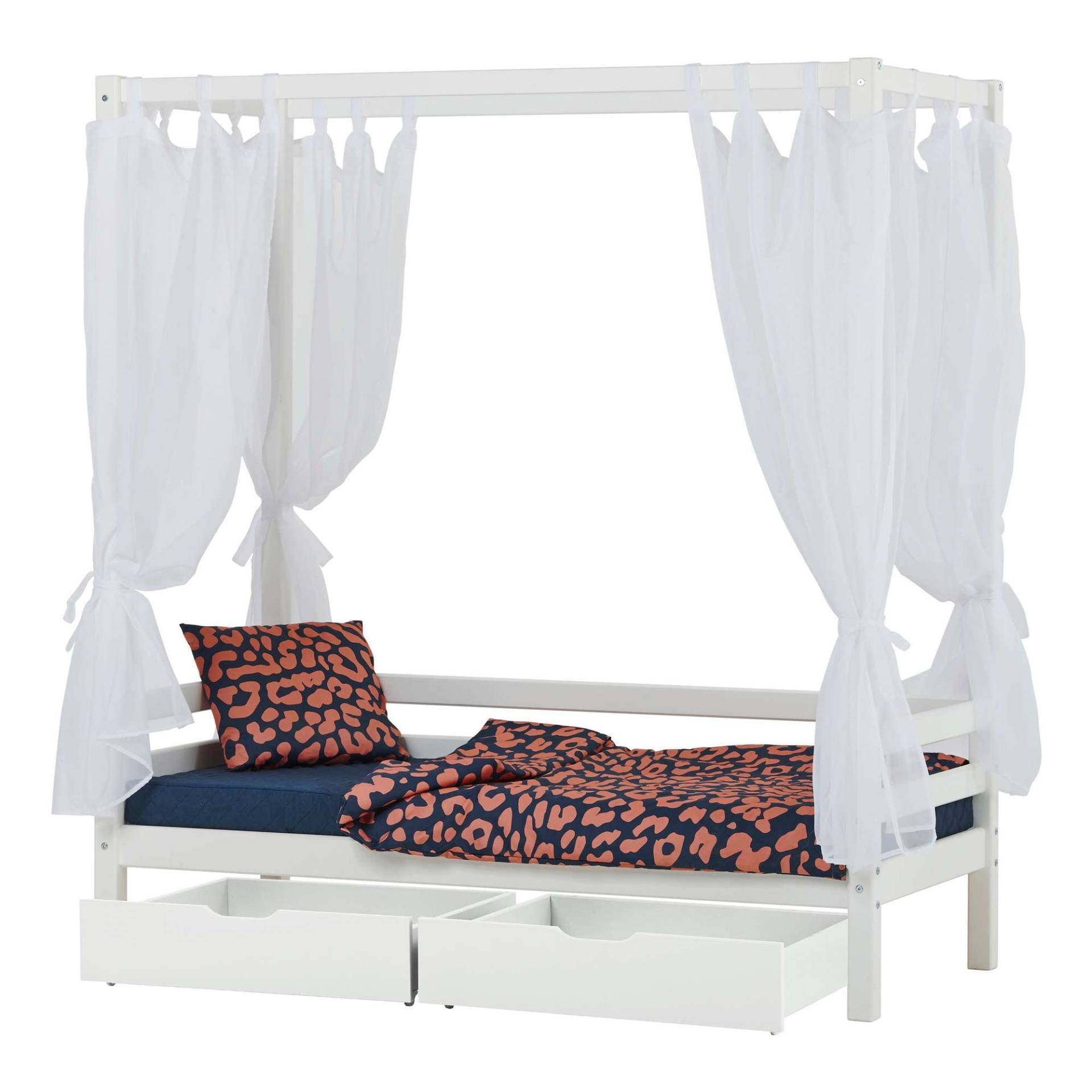 Hoppekids Himmelbett »ECO Dream Kinderbett, Prinzessinnenbett, 90x200cm massiv«, Massivholz – umbaubar in Juniorbett, weitere Umbau-Module erhältlich von Hoppekids