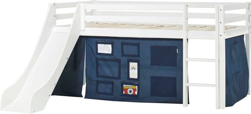 Hoppekids Hochbett »«Creator Orion Blue»«, Rutsche & Vorhang Blau und viel Auswahl von Hoppekids