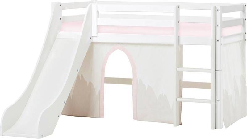 Hoppekids Hochbett »«Winter Wonderland»«, (Set), 70x160 mit Rutsche, Vorhang & Matratze von Hoppekids