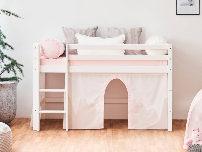 Hoppekids Hochbett »«Winter Wonderland»«, (Set), 70x160, umbaubar mit Vorhang-Set Winter von Hoppekids