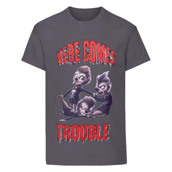 Hotel Transylvania - Here Comes Trouble TShirt, 116, Grau von Hotel Transylvania