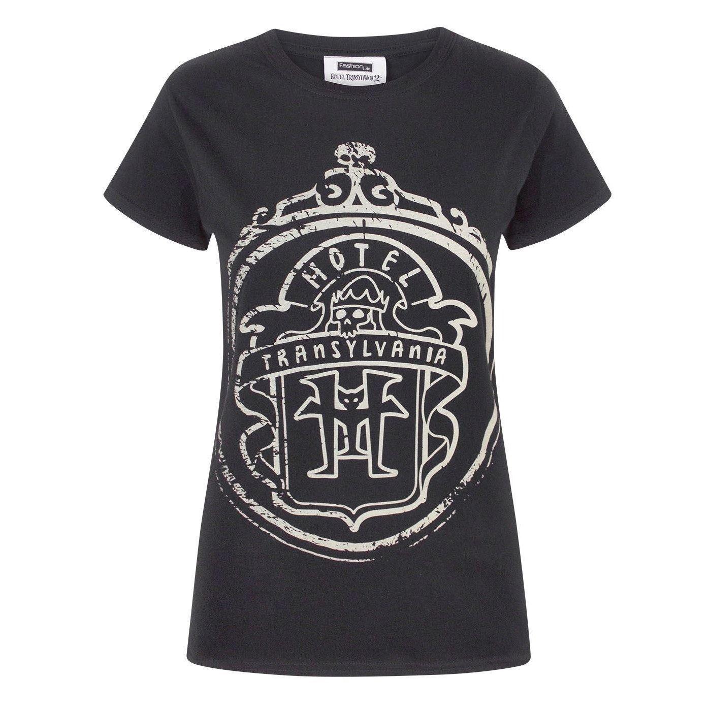 Hotel Transylvania - Logo Glow In The Dark TShirt, für Damen, Schwarz, Größe L von Hotel Transylvania