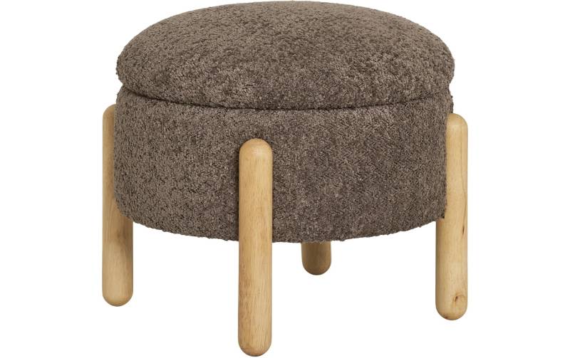 House Nordic Pouf »Medas Holz/Polyester (PES), Braun«, (1 St.) von House Nordic